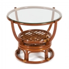 Столик журнальный со стеклом Tetchair BENOA 5005 Pecan коричневый