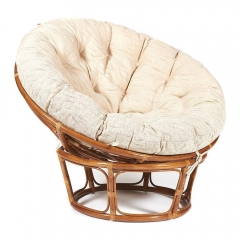 Кресло Tetchair PAPASAN 23/01 W /с подушкой/ диаметр подушки 129 см, 115х101х104 см, Pecan орех, ткань Старт