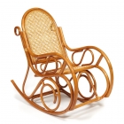 Кресло-качалка Tetchair MILANO разборная / без подушки / ротанг top quality, 58x136x103 см, Cognac коньяк