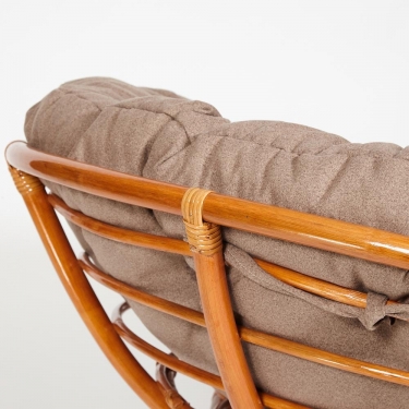 Кресло Tetchair PAPASAN 23/01 W /с подушкой/ 115х101х104 см, Cognac коньяк, экошерсть Коричневый, 1811-5