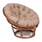 Кресло Tetchair PAPASAN 23/01 W /с подушкой/ 115х101х104 см, Pecan орех, экошерсть Коричневый, 1811-5