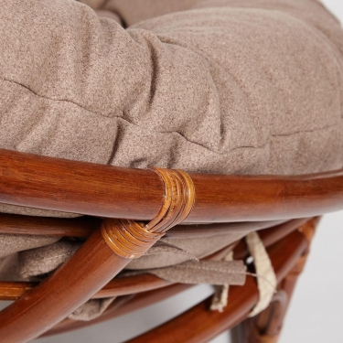 Кресло Tetchair PAPASAN 23/01 W /с подушкой/ 115х101х104 см, Pecan орех, экошерсть Коричневый, 1811-5