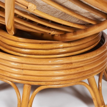 Кресло-качалка Tetchair PAPASAN/ПАПАСАН w 23/01 B /с подушкой/ 115х78х104 см, Honey мед, ткань Коричневый, 3М7-147