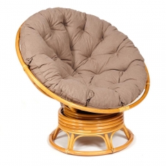 Кресло-качалка Tetchair PAPASAN/ПАПАСАН w 23/01 B /с подушкой/ 115х78х104 см, Honey мед, экошерсть Коричневый, 1811-5