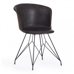 Стул Tetchair KRANZ mod. 9322М / 1 шт. в упаковке экокожа / пластик , 53 х 55 х 45 х 76,5, Grey Cерый 7 / Olive Оливковый 19 / черный