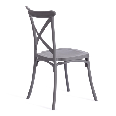 Стул Tetchair CROSS mod. PL24 / 1 шт. в упаковке пластик, 48 х 58 х 89 см, Dark-grey темно-cерый 15537