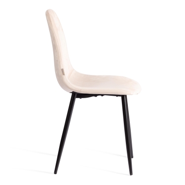 Стул Tetchair BREEZE mod. JSC-58 Велюр/металл , 44 х 53 х 86 см, creamy кремовый HLR 5 / черный