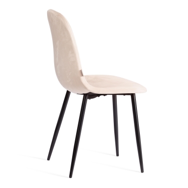 Стул Tetchair BREEZE mod. JSC-58 Велюр/металл , 44 х 53 х 86 см, creamy кремовый HLR 5 / черный