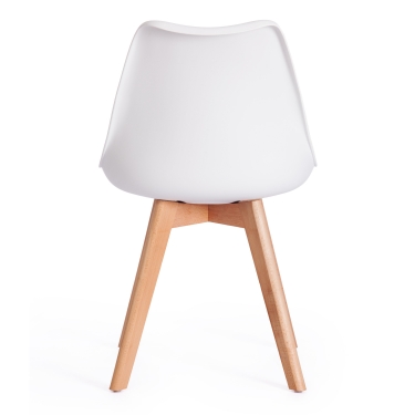 Стул Tetchair TULIP mod. 73 / 1 шт. в упаковке дерево/пластик/ПУ, 48.552.583cм, белый