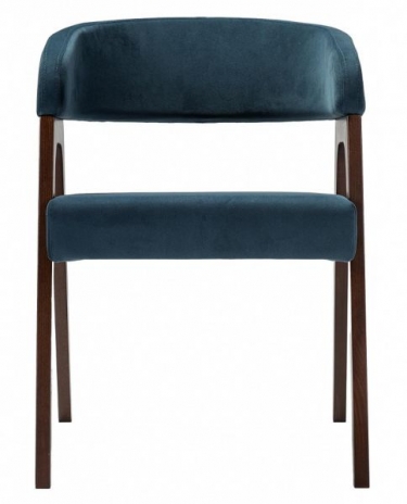 Кресло R-home Baxter Blue/Темный орех