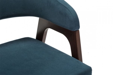 Кресло R-home Baxter Blue/Темный орех