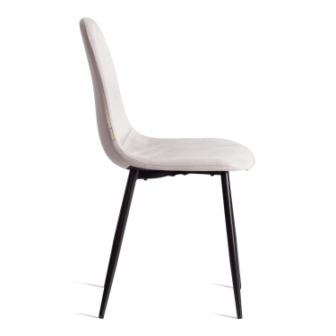Стул Tetchair BREEZE mod. JSC-58 Велюр/металл , 44 х 53 х 86 см, Light grey светло-серый HLR14 / черный