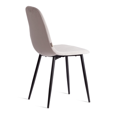 Стул Tetchair BREEZE mod. JSC-58 Велюр/металл , 44 х 53 х 86 см, Light grey светло-серый HLR14 / черный
