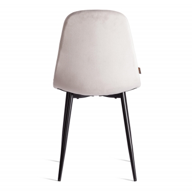 Стул Tetchair BREEZE mod. JSC-58 Велюр/металл , 44 х 53 х 86 см, Light grey светло-серый HLR14 / черный