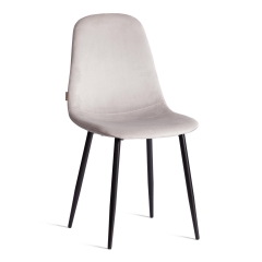 Стул Tetchair BREEZE mod. JSC-58 Велюр/металл , 44 х 53 х 86 см, Light grey светло-серый HLR14 / черный