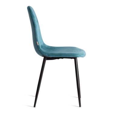 Стул Tetchair BREEZE mod. JSC-58 Велюр/металл , 44 х 53 х 86 см, light blue светло-синий HLR60 / черный