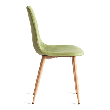 Стул Tetchair BREEZE mod. JSC-58 Велюр/металл , 44 х 53 х 86 см, Green зеленый HLR54 / натуральный