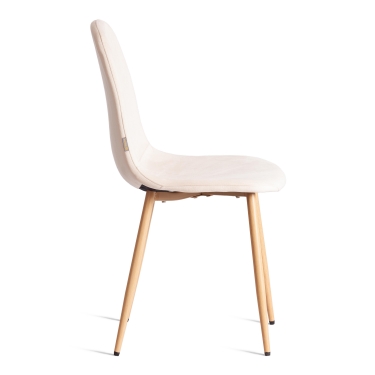 Стул Tetchair BREEZE mod. JSC-58 Велюр/металл , 44 х 53 х 86 см, Creamy кремовый HLR 5 / натуральный