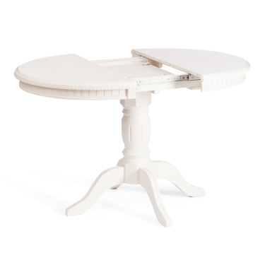 Стол Tetchair STEFANO круглый бук, мдф, D90+30x77см, Ivory white