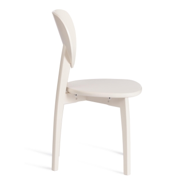 Стул Tetchair DIAMANTE жесткое сидение бук, 42 х 42 х 85 см, ivory white