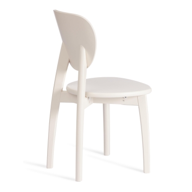 Стул Tetchair DIAMANTE жесткое сидение бук, 42 х 42 х 85 см, ivory white