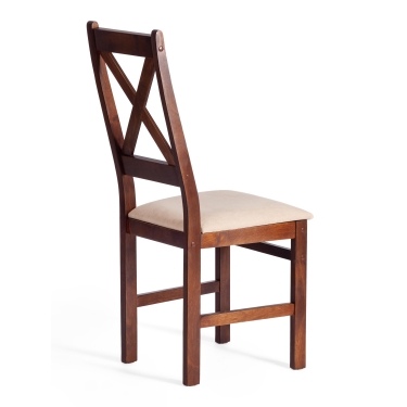 Стул Tetchair CROSSMAN комплект NEW, Многослойный березовый шпон, 41х40x100 см, cappuchino/велюр бежевый