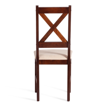 Стул Tetchair CROSSMAN комплект NEW, Многослойный березовый шпон, 41х40x100 см, cappuchino/велюр бежевый