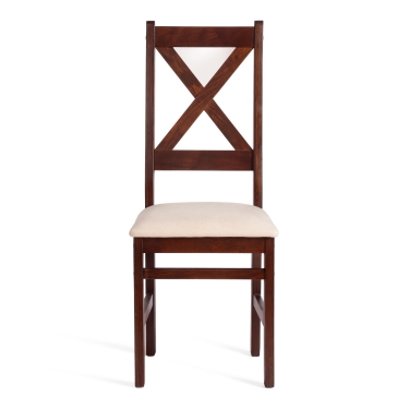 Стул Tetchair CROSSMAN комплект NEW, Многослойный березовый шпон, 41х40x100 см, cappuchino/велюр бежевый