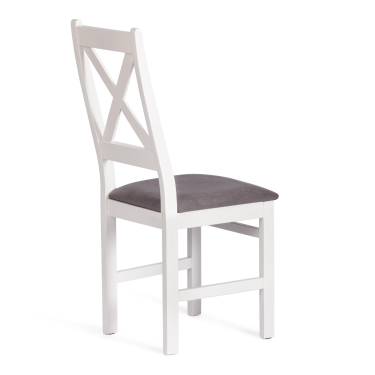 Стул Tetchair CROSSMAN комплект NEW, Многослойный березовый шпон, 41х40х100 см, white/велюр темно-серый