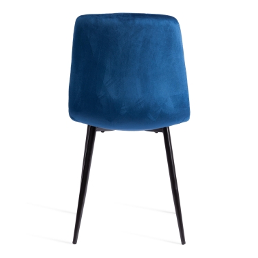 Стул Tetchair CHILLY mod. JSC-220 Велюр/металл , 44,5х52,5х88 см, Blue синий HLR64 / черный