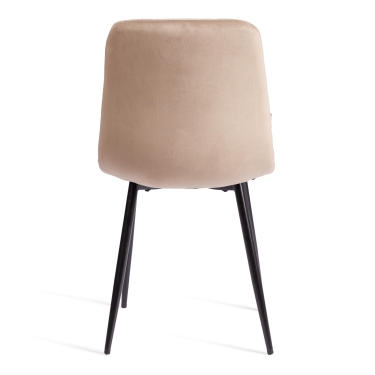 Стул Tetchair CHILLY mod. JSC-220 Велюр/металл , 44,5х52,5х88 см, Beige бежевый HLR8 / черный