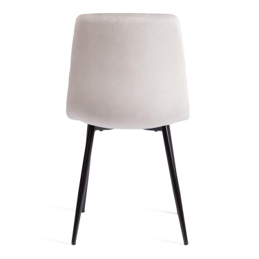 Стул Tetchair CHILLY mod. JSC-220 Велюр/металл , 44,5х52,5х88 см, Light grey светло-серый HLR14 / черный