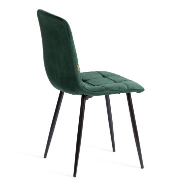 Стул Tetchair CHILLY mod. JSC-220 Велюр/металл , 44,5х52,5х88 см, dark green темно-зеленый HLR57 / черный