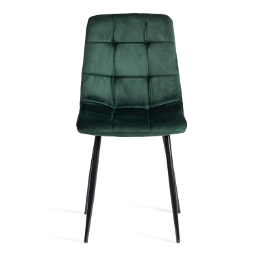 Стул Tetchair CHILLY mod. JSC-220 Велюр/металл , 44,5х52,5х88 см, dark green темно-зеленый HLR57 / черный