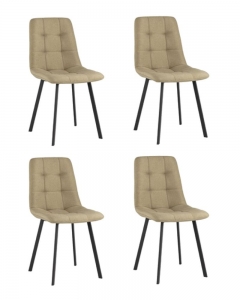 Комплект из четырех стульев Stool Group Chilly рогожка бежевый 4 шт.