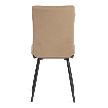 Стул обеденный Tetchair Monte Carlo разборный, ткань велюр, 45х55х97, бежевый/черный, Porsche 5
