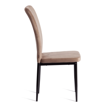 Стул Tetchair VERTER mod. BC577-DC металл, флок, Beige бежевый HLR8 / черный