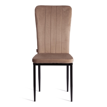 Стул Tetchair VERTER mod. BC577-DC металл, флок, Beige бежевый HLR8 / черный