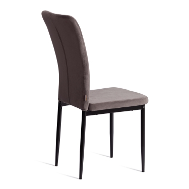 Стул Tetchair VERTER mod. BC577-DC металл, флок, 41 х 52 х 95 см, Dark grey темно-серый HLR24 / черный