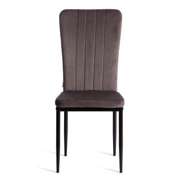 Стул Tetchair VERTER mod. BC577-DC металл, флок, 41 х 52 х 95 см, Dark grey темно-серый HLR24 / черный