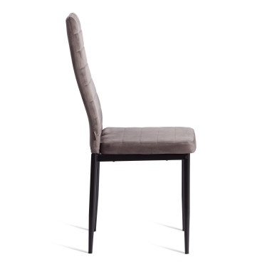 Стул Tetchair Easy mod. JSC02-1 металл, флок, Dark grey темно-серый HLR24 / черный