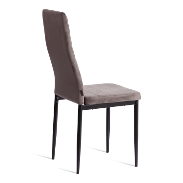 Стул Tetchair Easy mod. JSC02-1 металл, флок, Dark grey темно-серый HLR24 / черный
