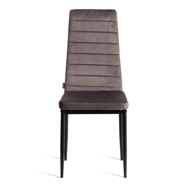Стул Tetchair Easy mod. JSC02-1 металл, флок, Dark grey темно-серый HLR24 / черный