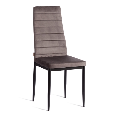 Стул Tetchair Easy mod. JSC02-1 металл, флок, Dark grey темно-серый HLR24 / черный