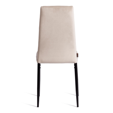 Стул Tetchair Easy mod. JSC02-1 металл, флок, 41 х 52 х 96 см, beige молочный HLR2 / черный