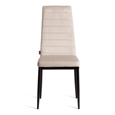 Стул Tetchair Easy mod. JSC02-1 металл, флок, 41 х 52 х 96 см, beige молочный HLR2 / черный