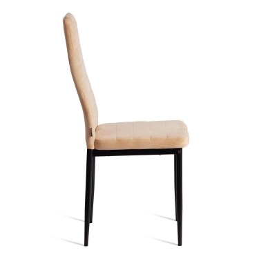 Стул Tetchair Easy mod. JSC02-1 металл, флок, 41 х 52 х 96 см, sandy песочный HLR6 / черный