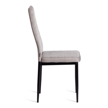 Стул Tetchair Easy mod. JSC02-1 металл, флок, Light grey светло-серый HLR14 / черный