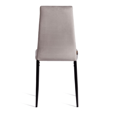 Стул Tetchair Easy mod. JSC02-1 металл, флок, Light grey светло-серый HLR14 / черный