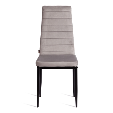 Стул Tetchair Easy mod. JSC02-1 металл, флок, Light grey светло-серый HLR14 / черный